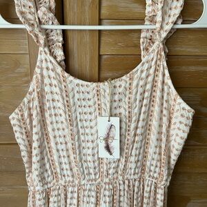 Jessica Simpson Cream Dress with Peach Trim